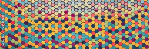 Wallpaper Mural Vibrant hexagon pattern design perfect for backgrounds and textures playful and colorful design Torontodigital.ca