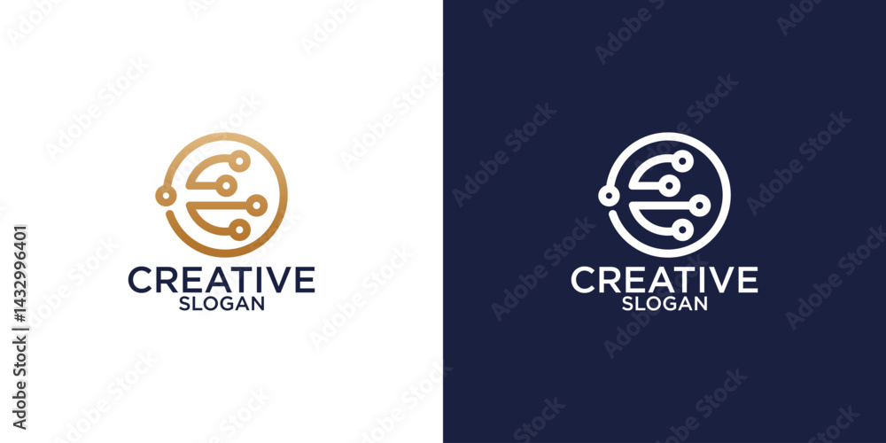 letter e monogram logo vector design letter e monogram logo vector design