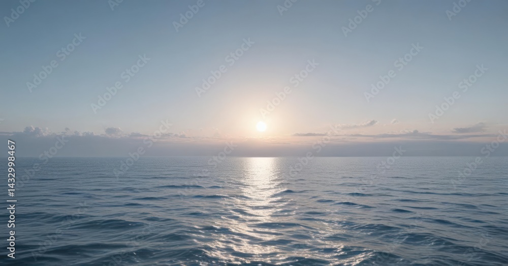 Obraz premium Subtle light blue gradient, calming ocean vibe Abstract, tranquil, peaceful , photo, desktop