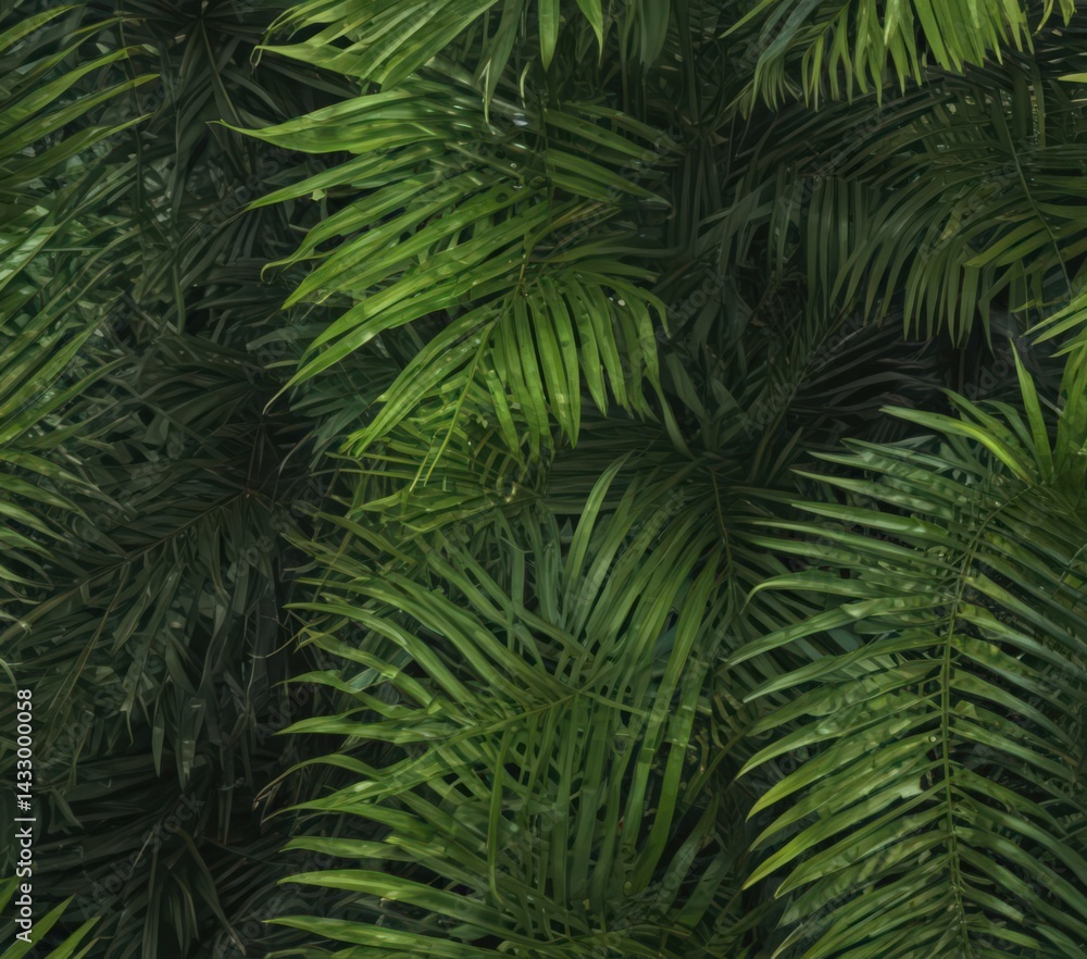 Lush green palm frond texture, vibrant detail , closeup view, tropical Lush green palm frond texture, vibrant detail , closeup view, tropical