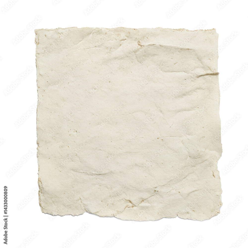 Obraz premium Isolated rough torn diary paper texture small and centered