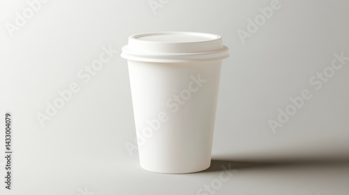 Wallpaper Mural Realistic white enamel coffee cup mockup displayed on a clean grey background for design purposes Torontodigital.ca