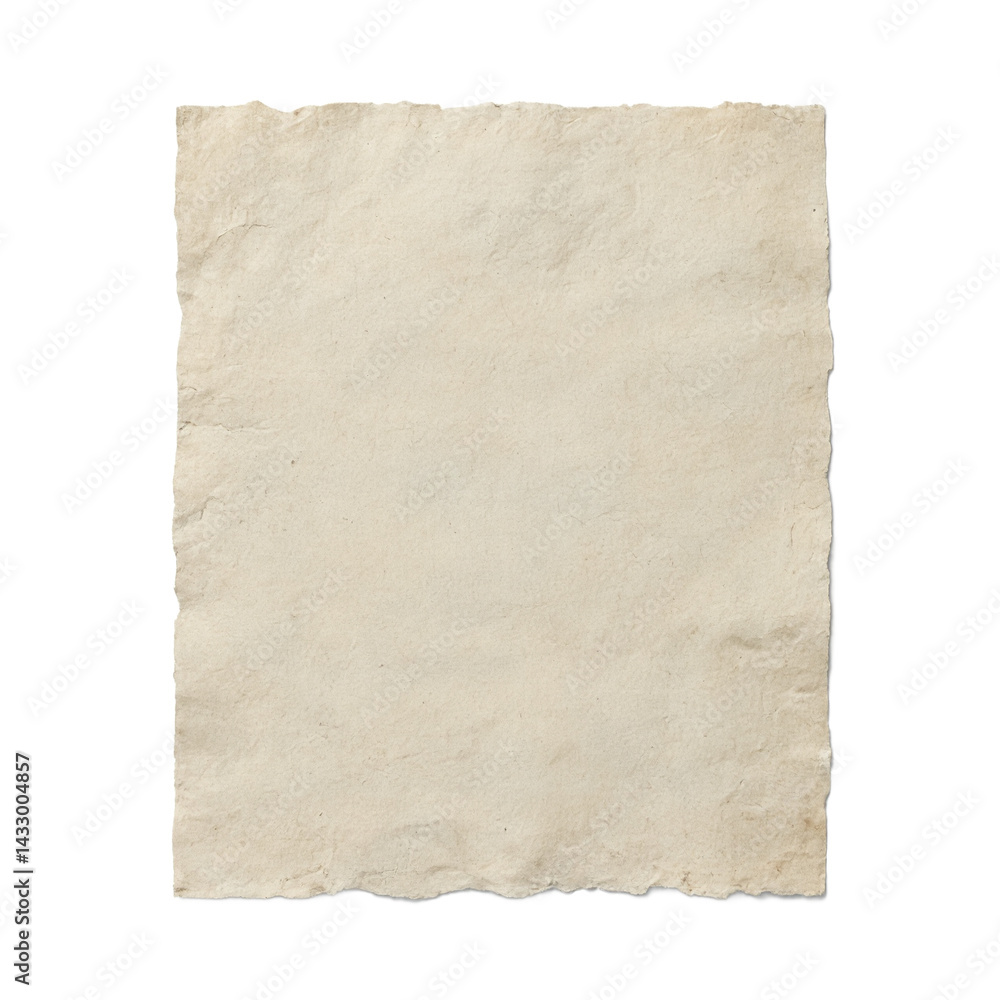 Obraz premium Isolated rough jagged scrap of thick book cover paper