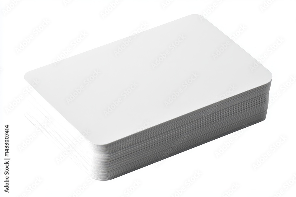 Business Card On White. Stack of Blank Business Cards for Branding Identity Mockup Business Card On White. Stack of Blank Business Cards for Branding Identity Mockup