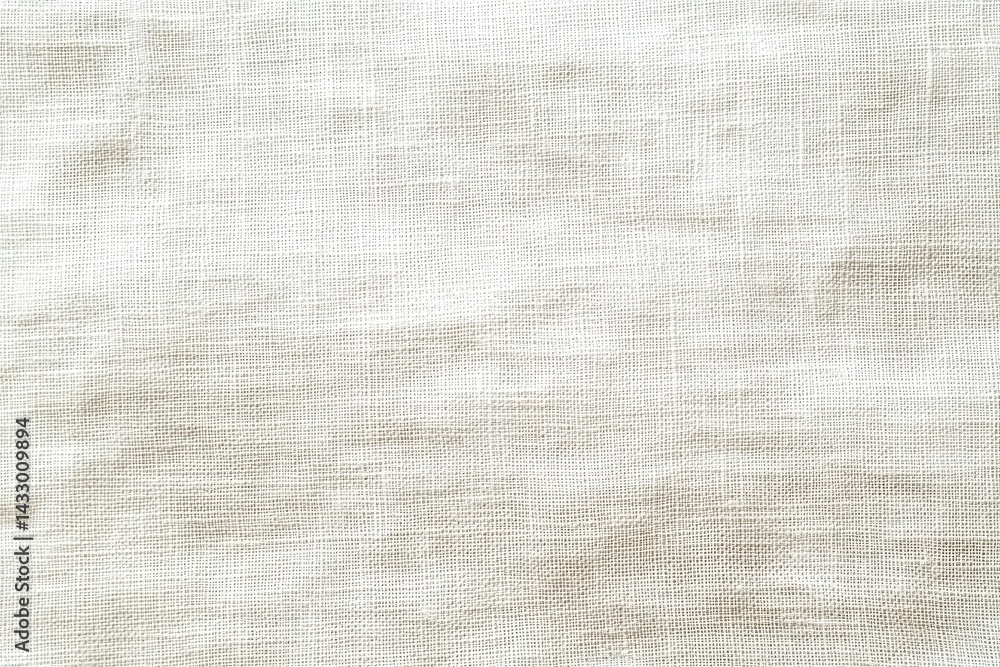 Fototapeta premium Close-up view of a natural linen fabric's weave pattern.