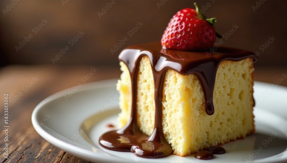 Rich chocolate drips slowly down a moist vanilla cake , #yum, #sweet Rich chocolate drips slowly down a moist vanilla cake , #yum, #sweet