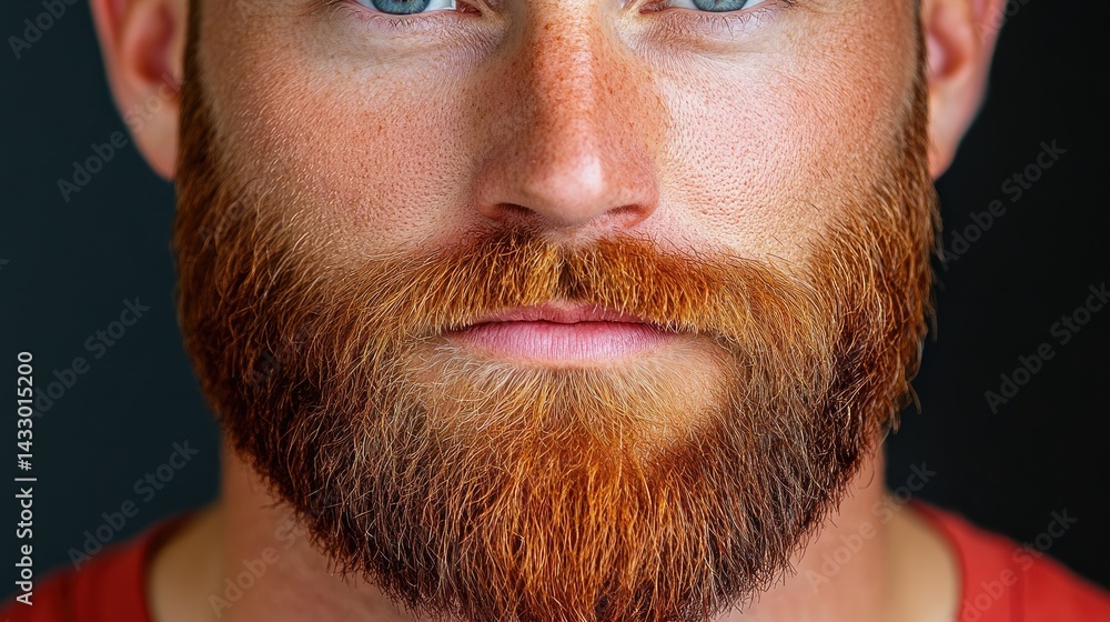 Obraz premium 107. A close-up of a thick beard representing masculinity