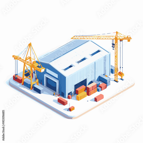 isometric construction site