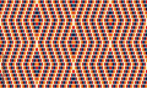vintage red blue orange yellow green color oval dot arrange in diamond patchwork repeat seamless style design for fabric print or t-shirt paint or backdrop wall