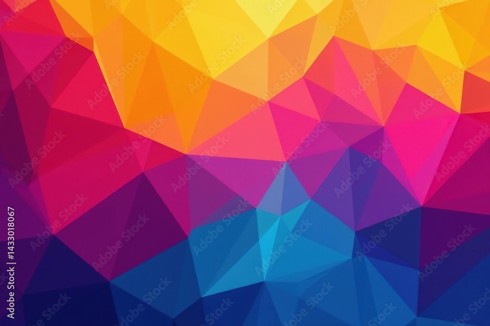 Abstract geometric shapes, vibrant color gradient, illustration, home Abstract geometric shapes, vibrant color gradient, illustration, home