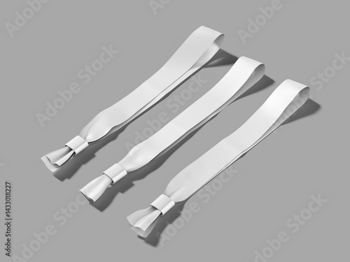 White Blank Fabric Wristband Mockup for Event