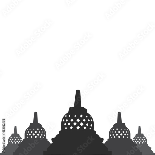 Silhouette Borobudur Temple