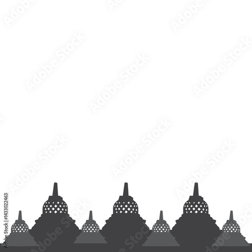 Silhouette Borobudur Temple