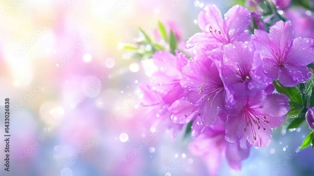 Pastel pink blossoms, vibrant bokeh Pastel pink blossoms, vibrant bokeh