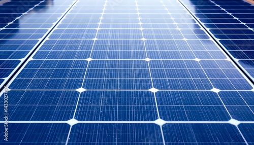 Close-up view of solar panel texture revealing detailed surface and modern engineering design