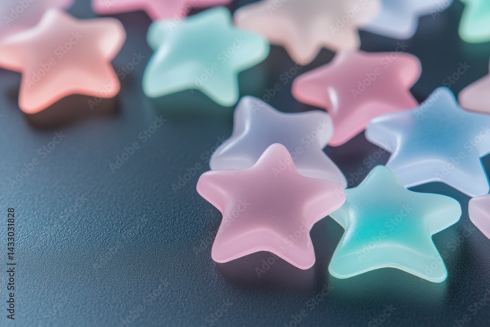 Fototapeta premium Pastel star shaped candies