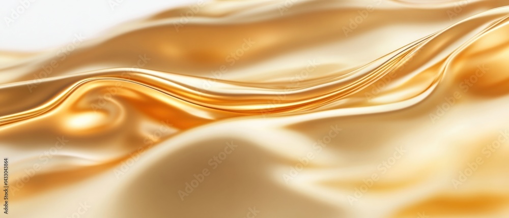 Obraz premium Golden silky wavy background texture