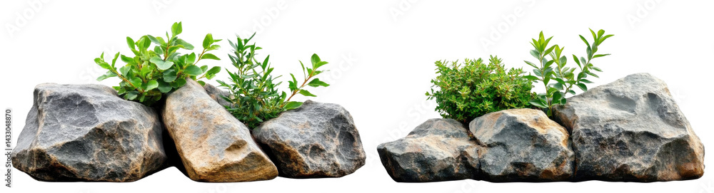 Obraz premium rock garden isolated on transparent background