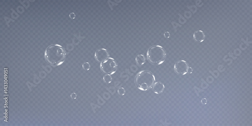 soap bubbles.Realistic Soap Bubbles Collection. 