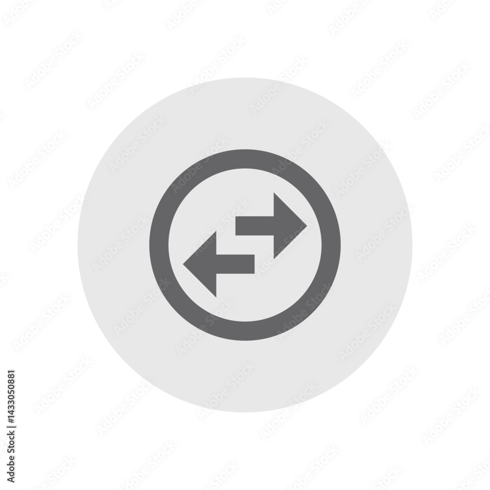 Swap Horizontal Circle Outlined Icon Swap Horizontal Circle Outlined Icon