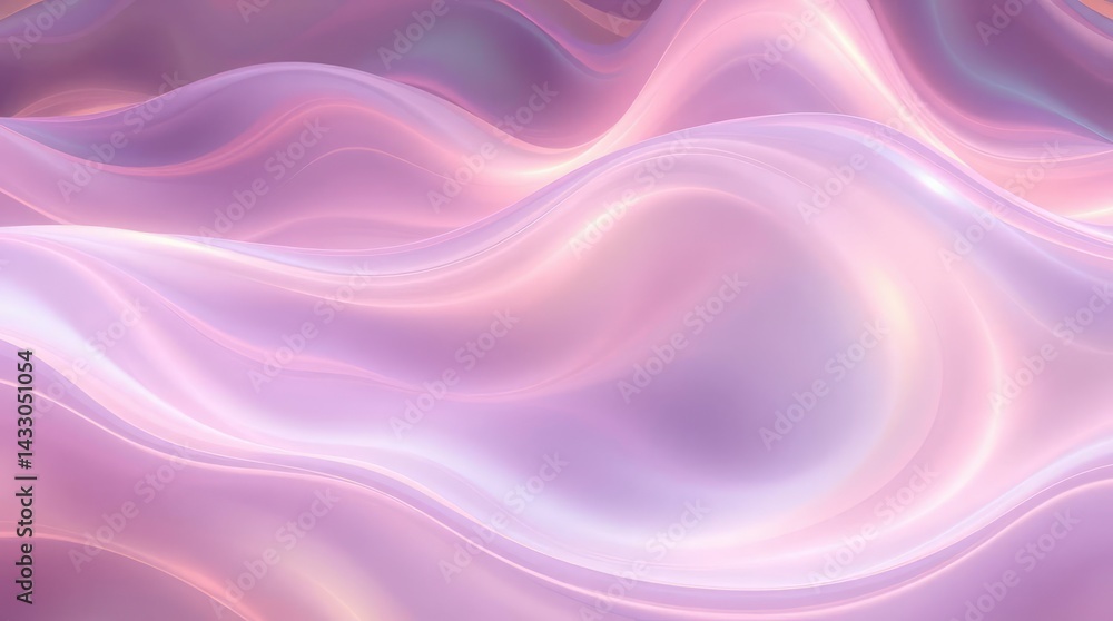 Obraz premium Abstract Pastel Waves Background with Smooth Flowing Forms