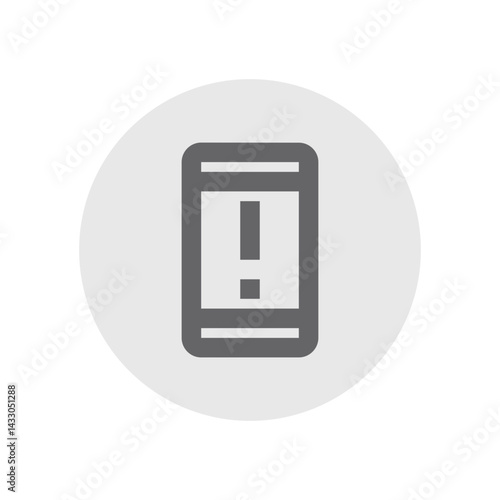 System Security Update Warning Outlined Icon