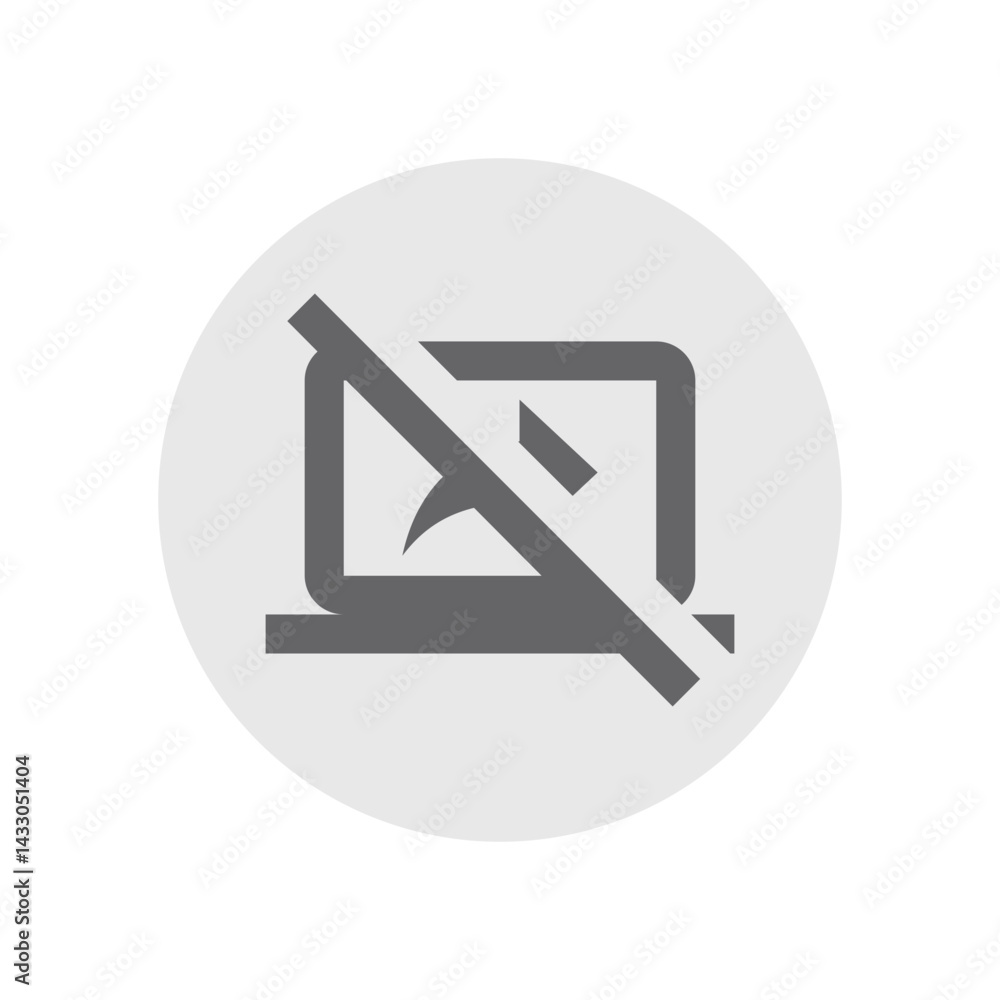 Stop Screen Share Outlined Icon Stop Screen Share Outlined Icon