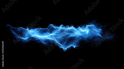 Abstract blue plasma wave background