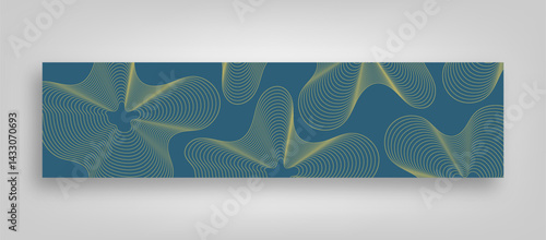 Futuristic Contour Banner Design For Linkedin Cover