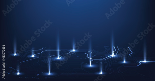 Technology hi-tech connection background concept.Computer digital technology.	