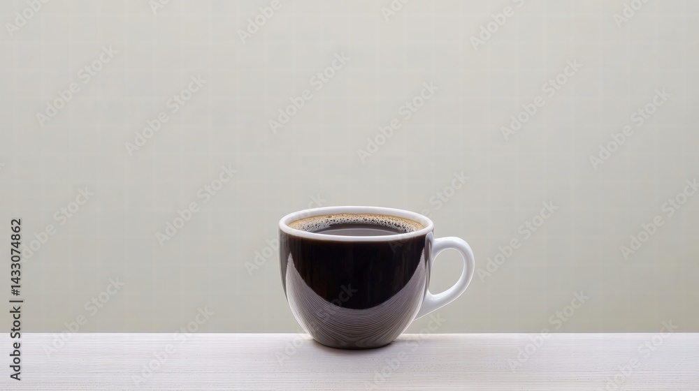 Obraz premium An elegant coffee cup sitting aglow with morning light offering a perfect start to your day