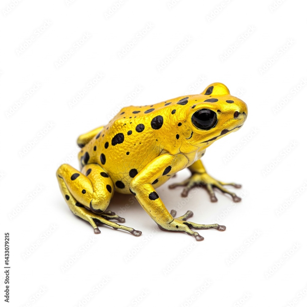 Obraz premium Atelopus Zeteki Harlequin Frog Isolated on White Background