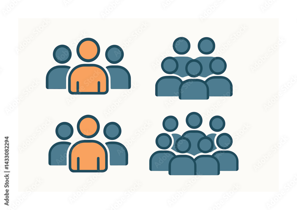 Community and teamwork outline icons set – linear style for collaboration, social interaction, and networking: group, partnership, meeting, support, connection, communication, unity. Community and teamwork outline icons set – linear style for collaboration, social interaction, and networking: group, partnership, meeting, support, connection, communication, unity.