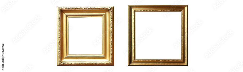 custom made wallpaper toronto digitaltwo golden picture frames on white background