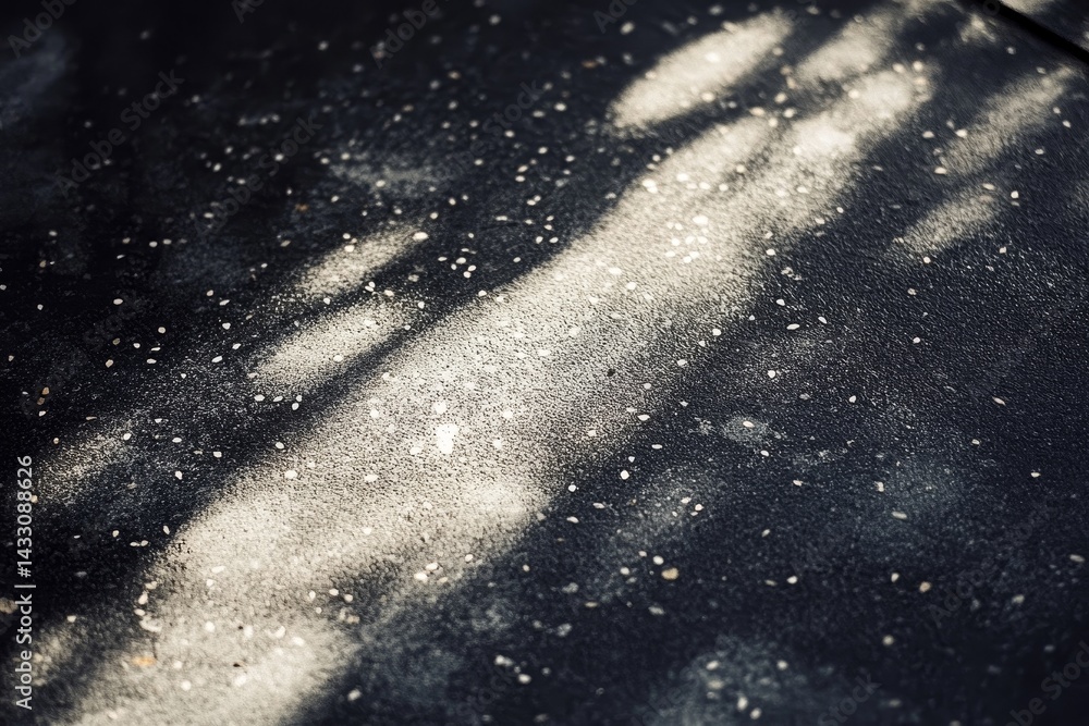 Fototapeta premium Abstract pattern of sunlight filtering through leaves on a textured surface.