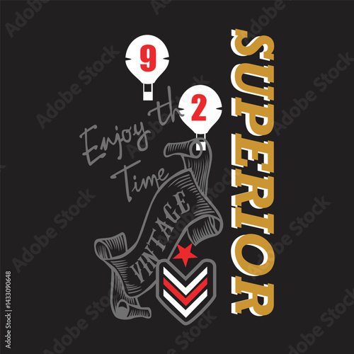 superior vintage design typography vector illustration