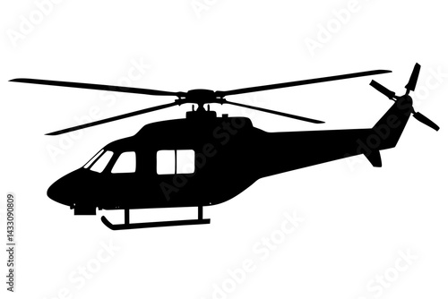 helicopter silhouette vector illustration