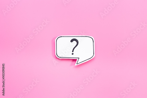 Free Download Question mark speech bubbles top view. FAQ concept - GFXLoad