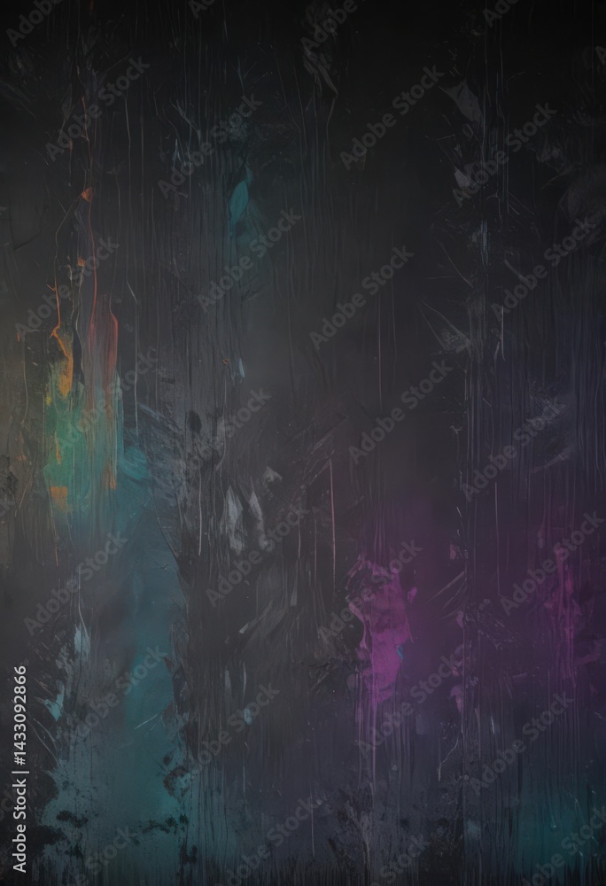 Obraz premium Rough, distressed, dark grunge pattern featuring abstract color noise and chromatic aberration , rough, overlay