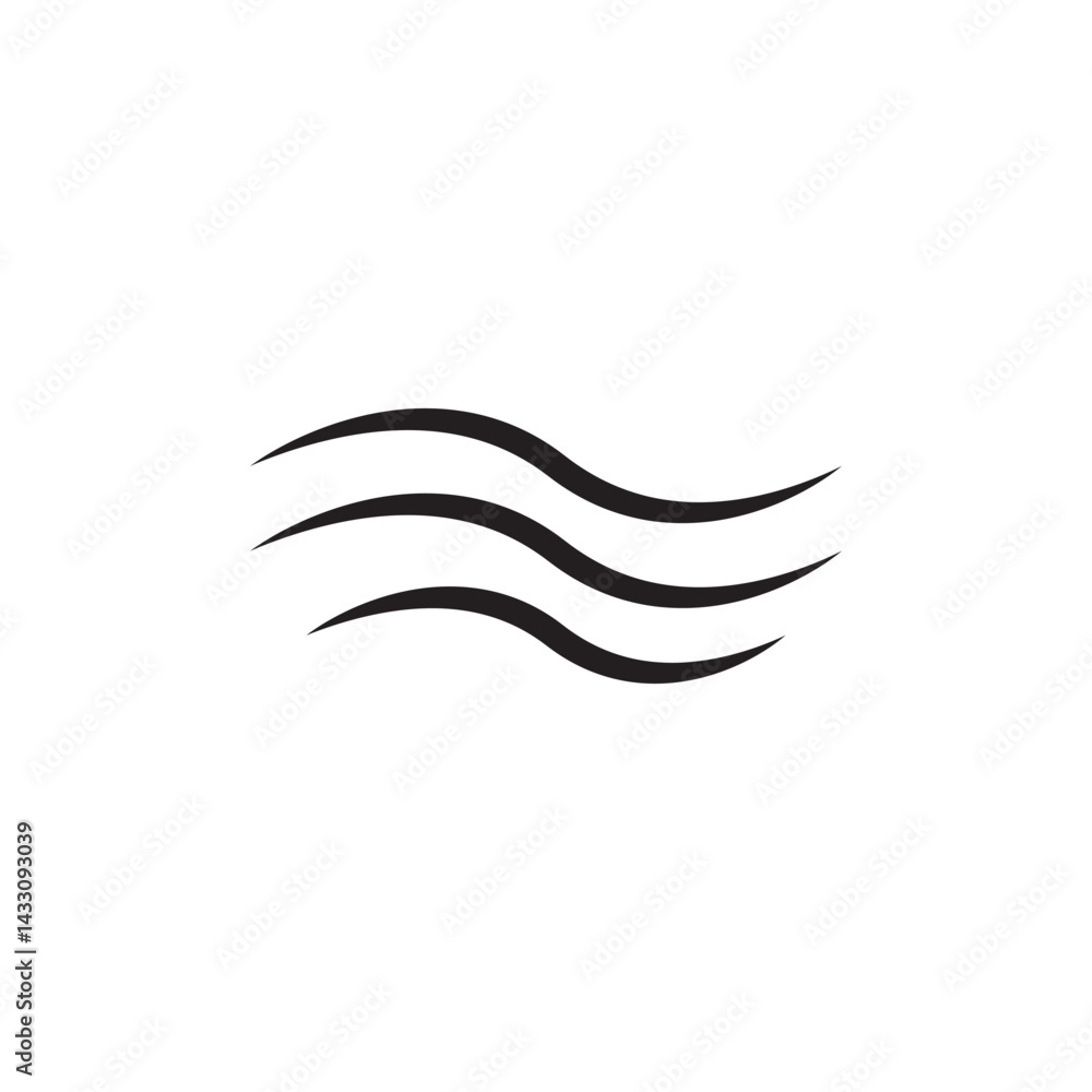 Obraz premium wave symbol icon