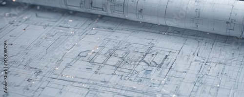 Technical drawing style photo mockup on blueprint paper, gridded , construction, graphic, drafting