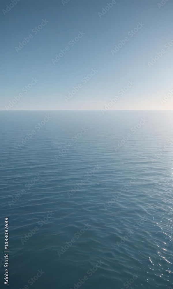 Fototapeta premium Soft, dreamy light blue gradient, mimicking a calm ocean surface , gradient background, soft