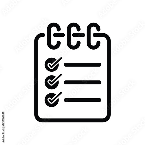 office digital scheduled task list icon. check list icon sign vector. task checklist list icon to do clipboard document symbol vector illustration.