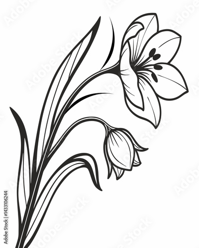 This design features clean outlines, soft curves, and a modern aesthetic, making it ideal for tattoos, logos, stationery, fabric prints, or digital design. 
