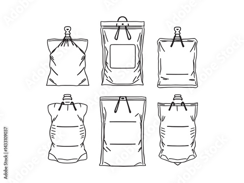 Ambu bag line art medical illustration