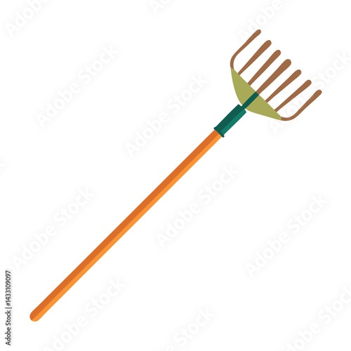 a garden rake no background vector file.