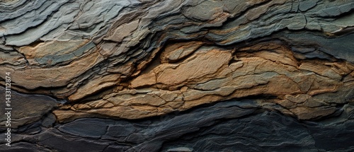 Wallpaper Mural geology fossil strata concept. Textured surface resembling a natural stone formation with intricate patterns. Torontodigital.ca