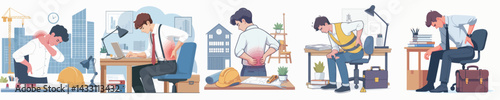 architect character vector back pain