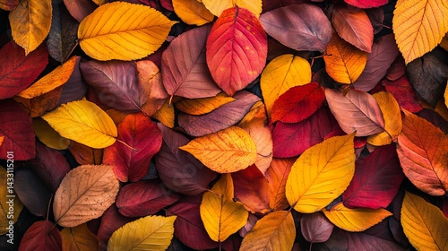 Vibrant autumn leaves colorful fall foliage background image red leaf brown photo orange yellow