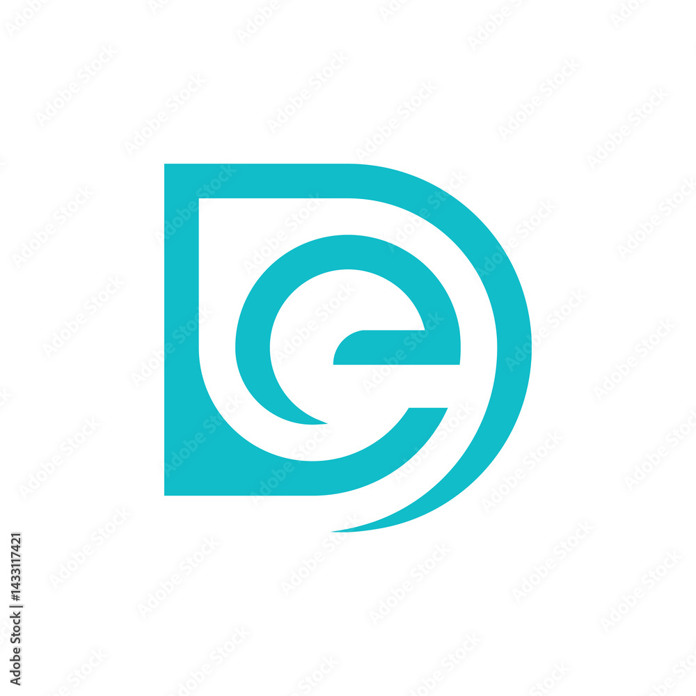 logo DE inisial vector logo DE inisial vector